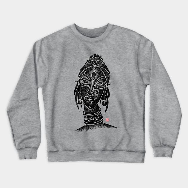 Tribal Lady Crewneck Sweatshirt by GeeTee